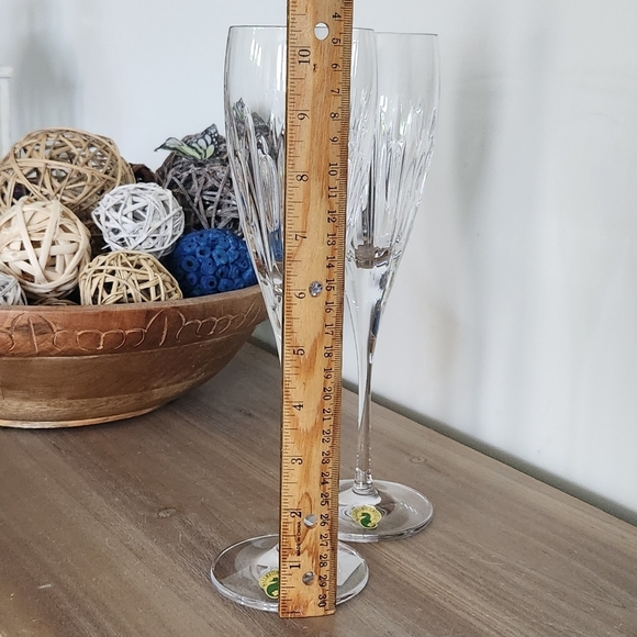 🥂 Waterford Crystal Mara Flutes – Set of 2, 9.5 oz, NIB, Elegant Crystal Design - Picture 7 of 16